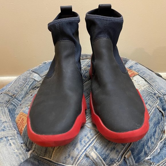 CAMPER 'Dub Sneakers' Black Pull On Ankle Boots Sz 38 Us 7 - Picture 2 of 9